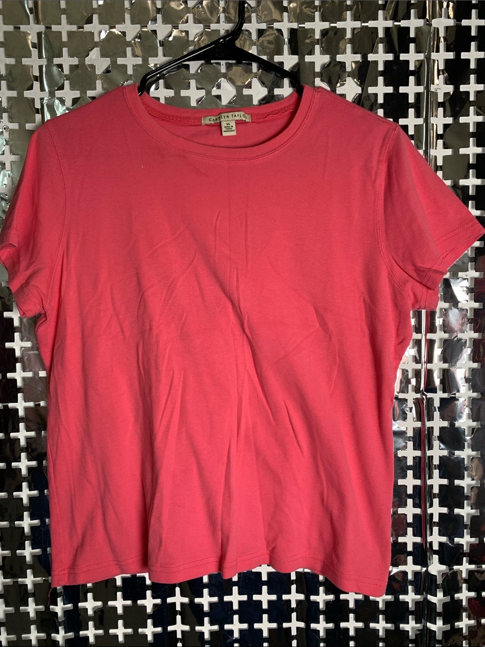 Carolyn Taylor Coral Short Sleeve Crewneck Tee